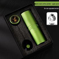 Shangqi Manual Coffee Grinder with 6-Star Stainless Steel Burr obuolių žalios spalvos