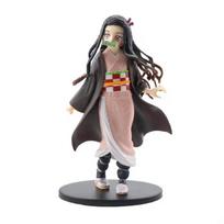 15cm Anime Demon Slayer Kimetsu no Yaiba figure Kamado Tanjirou Action Figure Agatsuma Zenitsu Nezuko Warrior PVC Model Toys black