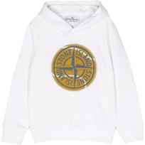 Stone Island Hoodie With Letter Logo Print Kids hoodies White 781662875-V0001 8