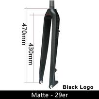 TOSEEK Kalnų dviračio anglies pluošto šakė MTB šakė 1-1/8  tiesus sriegis ratui 26/27.5/29er Diskinis stabdys 160mm Kalnų dviračio dalys Matte - 29er black