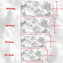 White Cloud Pattern Mouse Pad Large Rubber Antislip PC Desk Accessories Mousepad for Offices and Gamer Keyboard Mats Decor Mat 800x400x2mm white