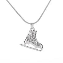 Sliver Color Ice Skate Pendant Choker Winter Figure Skating Pendant  Winter Sport sidabras