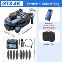 Foldable Drone GT8 4K/1080p FPV 4.3  Screen – Obstacle Avoidance, Brushless Motor, 18 min, Range 1000 m
