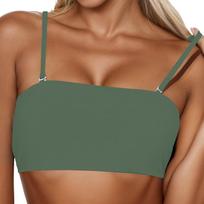 Women's Strapless Sexy Swimsuit Top with Removable Straps for Beach Pool L