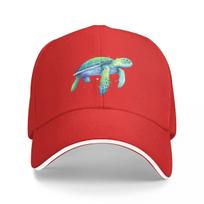 Green Sea Turtle Cap Fashion Casual Baseball Caps Adjustable Hat Hip Hop Summer Unisex Baseball Hats Customizable Polychromatic One Size