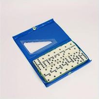 28pcs Dominoes Card Chess Board Game Playthings Including PVC Storage Box thanksgiving Day Christmas Present Christmas Halloween Present mėlyna