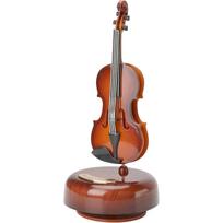 Violin Music Box, Creative Music Box Violin with Rotating Musical Base, Classical Music Box Mini Replica Instrument Crafts, Great Gift for Boys ruda