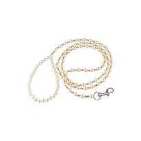 120cm Pearls Dog Harness Leash Imitation Pearls Strong Beaded Dog Leash Elegant Alloy Hook Pet Training Lead Leashes Pet
