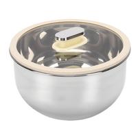 Large Mixing Bowl Stainless Steel Deep Splashproof Whisking Mixing Baking Bowl for Cake Cream Batter L gray