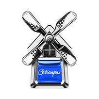 Car Air Freshener Vent Clip Windmill Rotating Aromatherapy Diffuser French Perfume Essential Oil Auto Interior Decoration ocean mėlyna