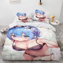 Kawaii Anime sexy Girl Bedding Set Boys Girls Twin Queen Size Duvet Cover Pillowcase Bed Kids Adult Fashion Home Textileextile 70x133cm 2pcs