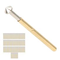 100 Pcs Probe Pins Tapered Head Type P156‑E Test Probe Pogo Pin Electronic Component Test Accessory beige