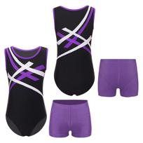 Vaikams, berniukams, gimnastikos apranga, unitardiniai sportiniai triko šortai, skirti baleto šokių praktikai, imtynėms, singletams 5-6 Years violetinė