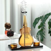 1000 ml Gitara Decanteris Rinkinys Vaisių sultys Vyno butelis Puodelis Originalumas Menas Barui Viskiui Dovana Muzika Smuikas Ornamentas 1.0L gray