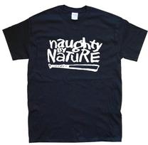 NAUGHTY BY NATURE T-SHIRT All sizes S _ 4 XL colours Black, White S black