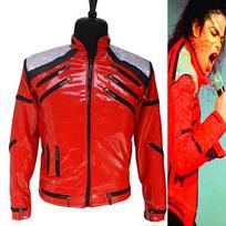 Raudonas Užtrauktukas Michael Jackson MJ Beat It Kostiumas Striukė Impersonatoriams Helovinas Dovana Kalėdos Kids100cm&Michael raudona