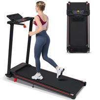 Treadmill with 8% incline, portable for home with handle, foldable with 1–12 km/h and 120 kg load capacity, 3.0 HP, 4 adjustable support feet 115 x 51 x 100 cm