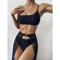 Fashion new strap-up sexy halter bikini three-piece bikini halter swimsuit batch S