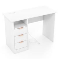 Rašomasis stalas baltas ir auksinis 105x48x76cm