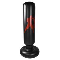 1,6 m PVC Pripučiamas Bokso Smūgiavimo Spardymo Treniruočių Tumbleris Maišas Streso Mažinimo Priedas black