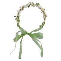 Eye Catching Pearl/ Leaf Headband Sweet Kid Ethnic Style Photography Hairband One Size