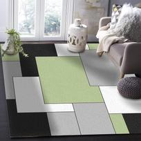 Abstraktus raudonai juodas geometrinis kilimas svetainei prabangiems namų dekoravimui sofos stalo didelio ploto kilimai prieškambario kilimėlis Tapis Salon 40cm x 60cm black