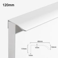 Paslėptos rankenėlės virtuvės stalčiams, krašto piršto rankenėlės white-120mm