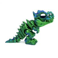 3D Spausdinti Drakono Žaislai Figūrėlės Papuošalas Fidget Žaislas Besisukantis Tyrannosaurus Rex Skeletas Dinosaurų Miniatiūros žalia