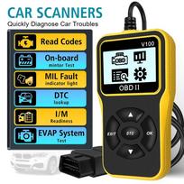 Obd2 Scanner Diagnostic Tool, Check Engine Code Reader, Obd2 Scanner with Reset Function, Input/Management Preparation, Engine Auto Check Light geltona