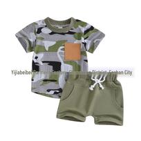Kids' Camouflage Short-Sleeve Top & Shorts Set 100 cm