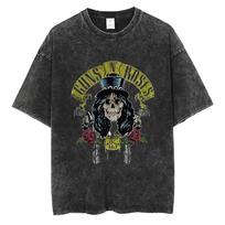 Guns N Roses Slash 85 skalbinti vintažiniai marškinėliai Unisex vasariniai laisvalaikio marškinėliai vyriški moteriški mada vintažiniai didelio dydžio trumpomis rankovėmis S įvairiaspalvis
