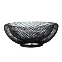 Creative Black/Gold Iron Art Fruit Basket Round Hollow Mesh Fruit Snacks Basket Decorative Large Fruit Vegetable Basket Kitchen auksas