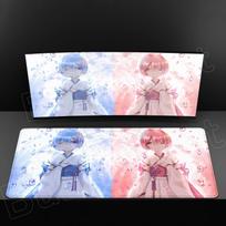 Cute Re Zero Rem Lem Mouse Pad Game HD Printing XXL MousePad Large Computer Laptop Non-slip Keyboard Desk Mat Anime Girl Deskmat 300x600x2mm