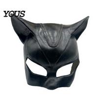 Skaidri Vizija Cosplay Kaukė Helovinas Katės Akis Moteriška Kaukė, Juoda Katės Akių Kostiumas Minkštas Latekso Odos Aksesuaras Karnavalui Superherojų Šventei Seksualus juoda