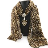 Fashion Brand Leopard Lady Scarf Necklace Pendant Jewelry Scarf KTB 1