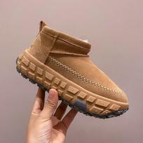 Fashion British Style Short Tube Snow Boots for Women in The Winter of With A Plush Tire Sole Design That Feels Comfortable and Warm 35 kaštoninė