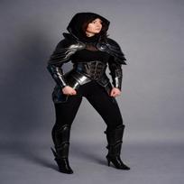 Dark Knight Lady Armor Medieval Warrior Costume, Female Armor Set, LARP Cosplay Outfit, Fantasy Gift for Her.