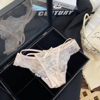 Lady Summer Sexy Pure Desire Lace Satin Close Skin Comfortable Low Waist Triangle Briefs M
