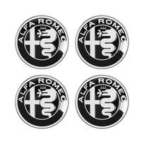 4pcs 60mm Wheel Center Cap Hub Cover Badge Emblem Sticker Car Accessories For Alfa Romeo 4C 159 166 Spider Giulia 156 147 8C GT For Alfa Romeo