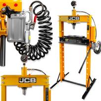 JCB 20 T hidraulinis-pneumatinis dirbtuvių grindų presas su manometru