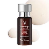 Vial Recipe Pure Vitamin C Ampoule for Melasma, Blemishes, Dark Spots, Age Spots, Pigmentation, Whitening Ampoule, Antioxidant CE Ferulic, 1 pcs, 17g