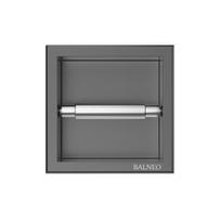 Įleidžiamas į sieną tualetinio popieriaus laikiklis Balneo Wall-Box Paper 1, tamsiai pilkos (gun metal) spalvos, nerūdijančio plieno (AISI304), 17,3x17,3x8,6 cm