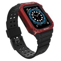 Apyrankė "Strap Band" skirta Apple Watch 42mm/44mm/45mm (juodas + raudona)