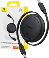 Laidas Baseus Free2Pull Mini P10364500111-01, 2 x USB Type C, 100 cm, juoda sp., 60 W