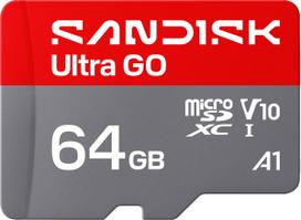 SANDISK 64GB Ultra GO UHS-I U1 V10 microSDXC memory card (SDSQUGN-064G-GN6MN)