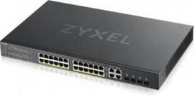 ZYXEL GS1920-24HPV2, 28 PORT SMART MANAGED POE SWITCH 24X GIGABIT COPPER POE AND 4X GIGABIT DUAL PERS., HYBRID MODE, STANDALONE OR NEBULAFLEX CLOUD, 375 WATT POE (5Y WARRANTY) | GS192024HPV2-EU0101F