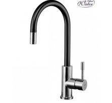Maišytuvas BlueWater Lima-inox/juodas, su ištraukiamu dušeliu | BL929