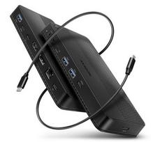 HMC-U4 USB4 dock, 3x USB-A, 2x USB-C, HDMI & DP 8K/30Hz, RJ-45, SD/mSD, audio, PD