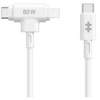 Hyper | HyperJuice Silicone USB-C to USB-C and Lightning Hybrid 60W Cable | HJ4010WHGL