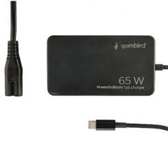 Cablexpert 65 W PowerDelivery GaN USB Type-C Fast Charger | NPA-AC-PDQC65-01
